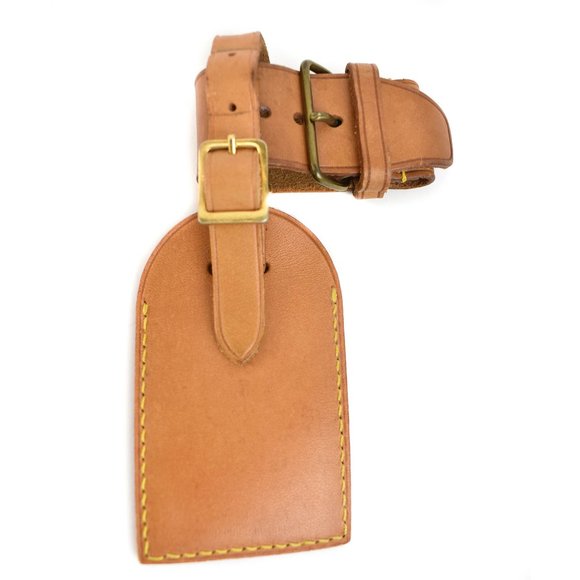 LOUIS VUITTON: Tan, Vachetta Leather & Logo, Luggage Tag & Keepall Set (sg) - Picture 3 of 5